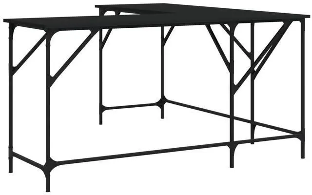 Alt view image 2 of 7 - vidaXL Desk Computer Table Furniture for Home Office Black Engineered Wood