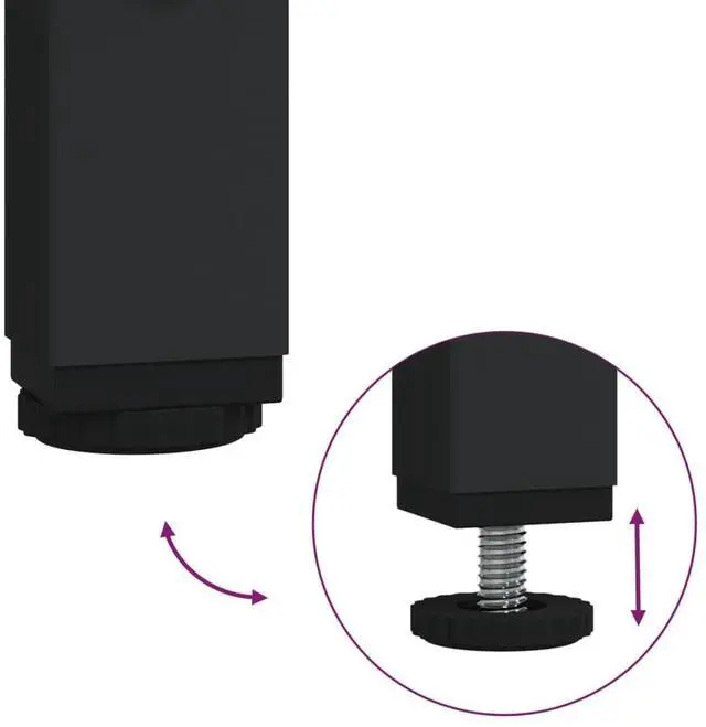 Alt view image 7 of 7 - vidaXL Desk Storage L-shape Computer Table with Shelves Black Engineered Wood