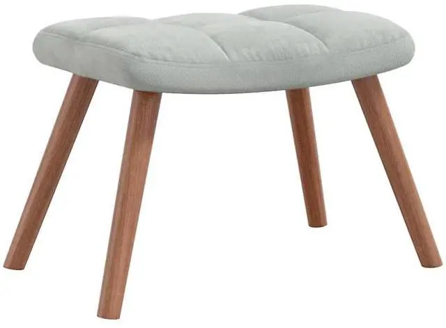 Alt view image 12 of 12 - vidaXL Rocking Chair with a Stool Light Gray Velvet