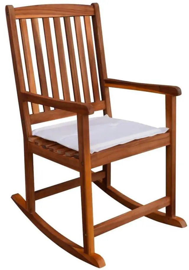 Alt view image 9 of 14 - vidaXL Outdoor Rocking Chair Acacia Wood