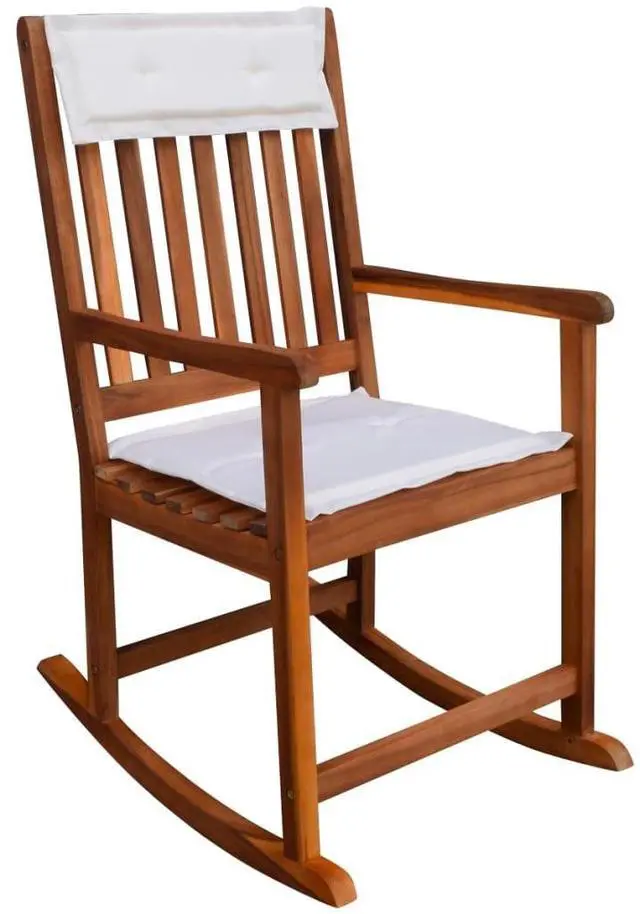 Alt view image 10 of 14 - vidaXL Outdoor Rocking Chair Acacia Wood