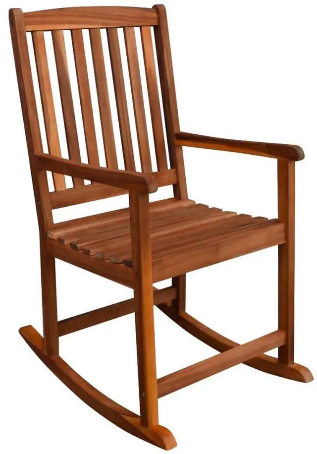 Alt view image 11 of 14 - vidaXL Outdoor Rocking Chair Acacia Wood