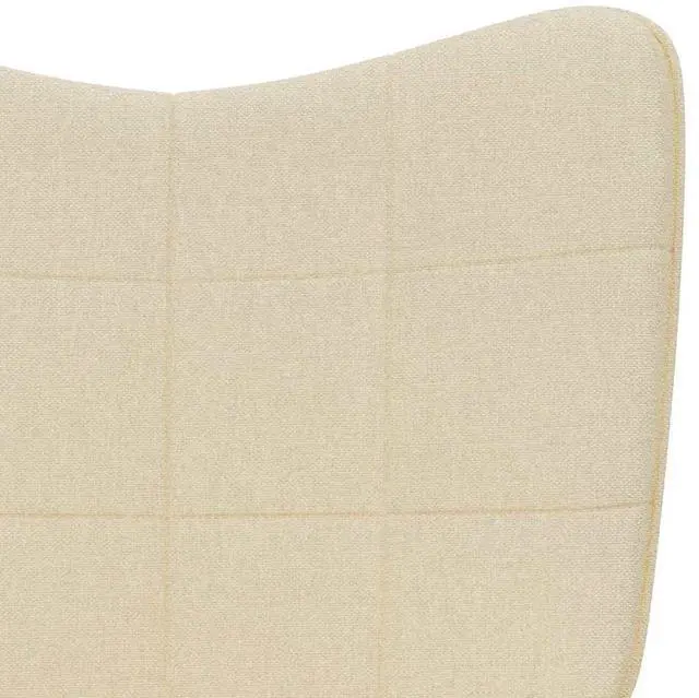 Alt view image 7 of 7 - vidaXL Rocking Chair With Stool Cream
