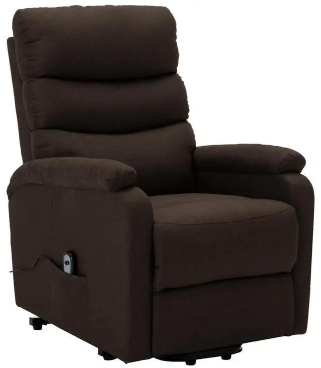 Alt view image 2 of 7 - vidaXL Stand Up Chair Dark Brown 100% Polyester, Wood, Metal Standard