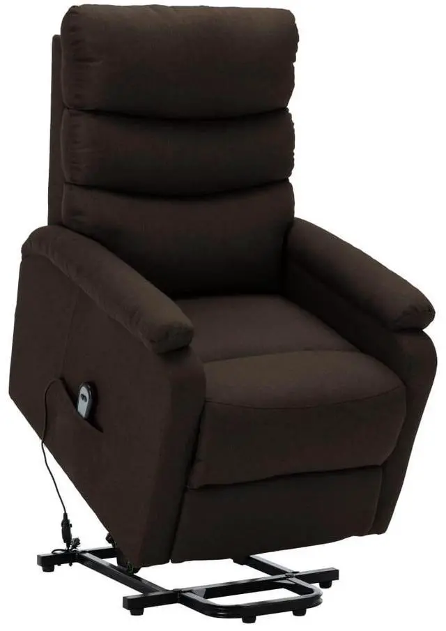 Main image of vidaXL Stand Up Chair Dark Brown 100% Polyester, Wood, Metal Standard