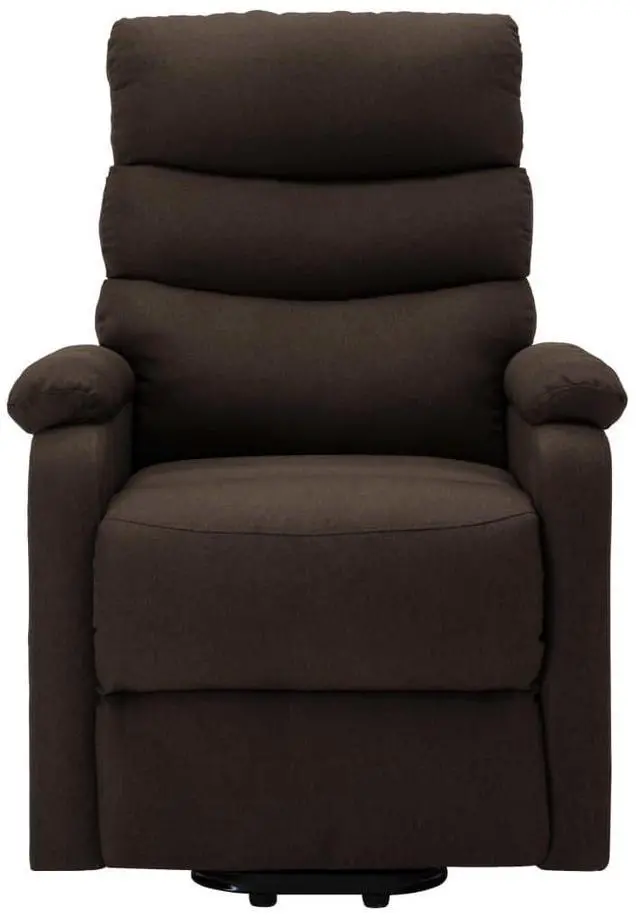 Alt view image 3 of 7 - vidaXL Stand Up Chair Dark Brown 100% Polyester, Wood, Metal Standard