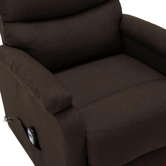 Alt view image 6 of 7 - vidaXL Stand Up Chair Dark Brown 100% Polyester, Wood, Metal Standard