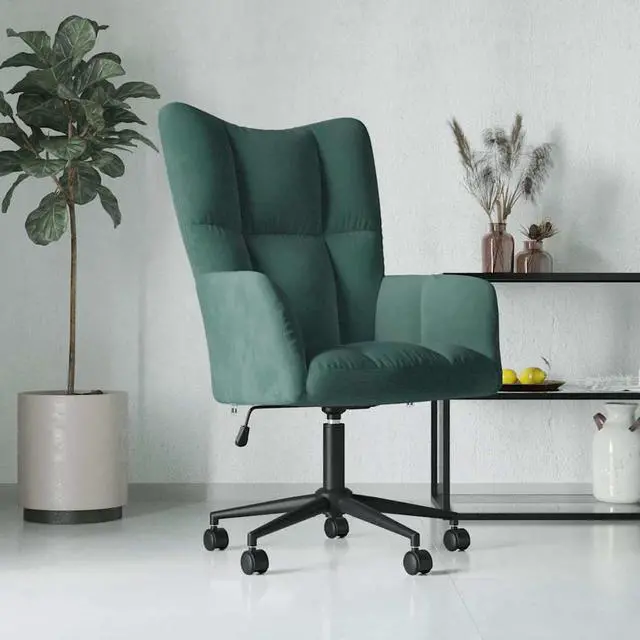 Main image of vidaXL Relaxing Chair Dark Green Velvet (100% polyester) Medium