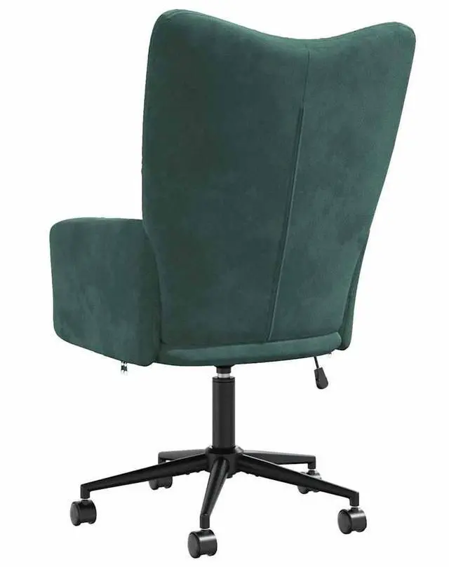 Alt view image 5 of 7 - vidaXL Relaxing Chair Dark Green Velvet (100% polyester) Medium