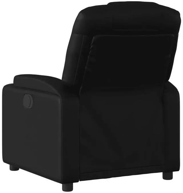Alt view image 3 of 7 - vidaXL Recliner Chair Black Faux leather Standard Adjustable Footrests