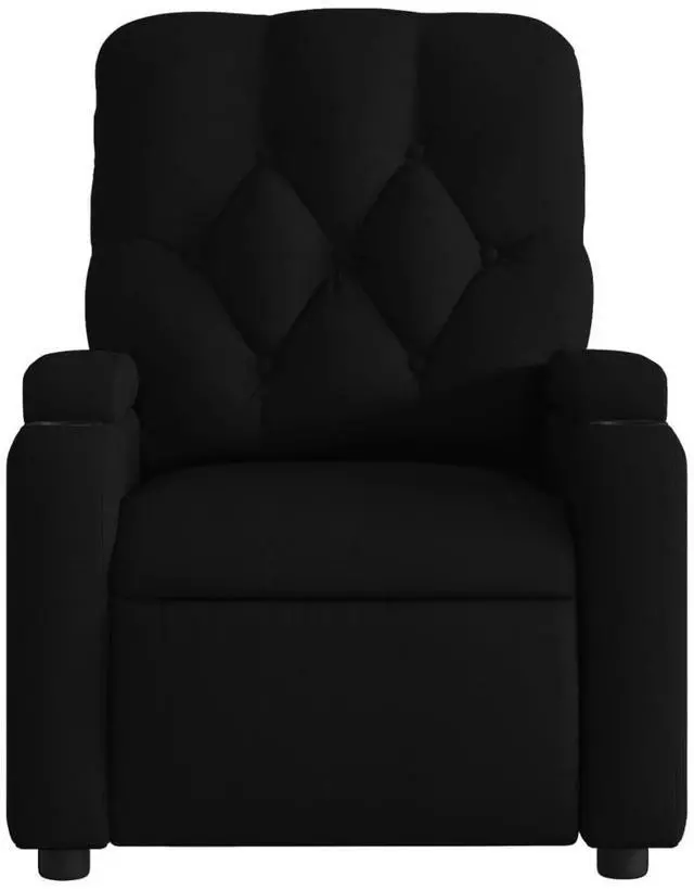 Alt view image 7 of 7 - vidaXL Massage Recliner Chair Black Polyester Regular