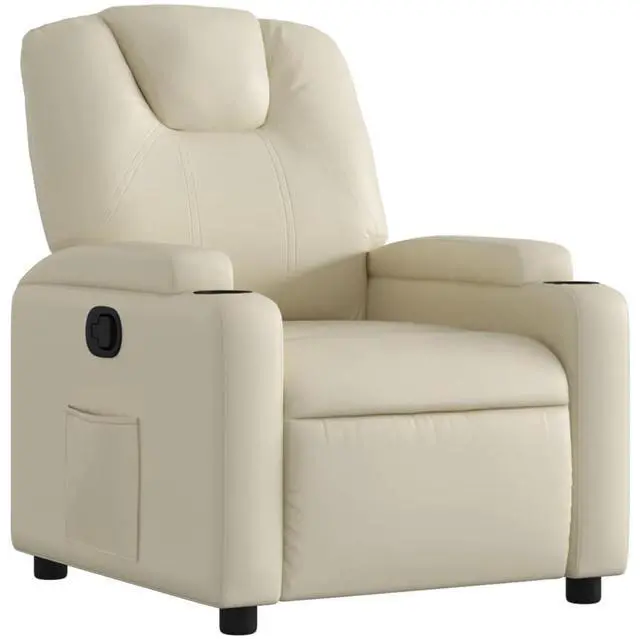 Alt view image 2 of 7 - vidaXL Recliner Chair Cream