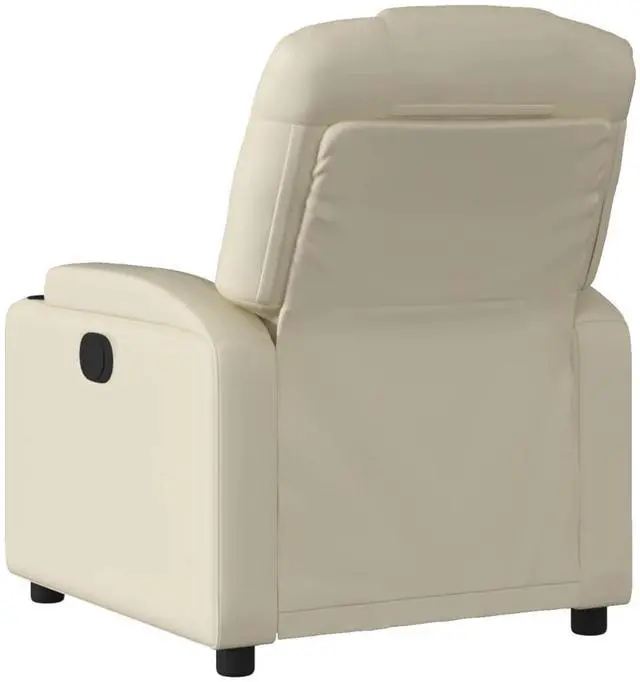 Alt view image 3 of 7 - vidaXL Recliner Chair Cream