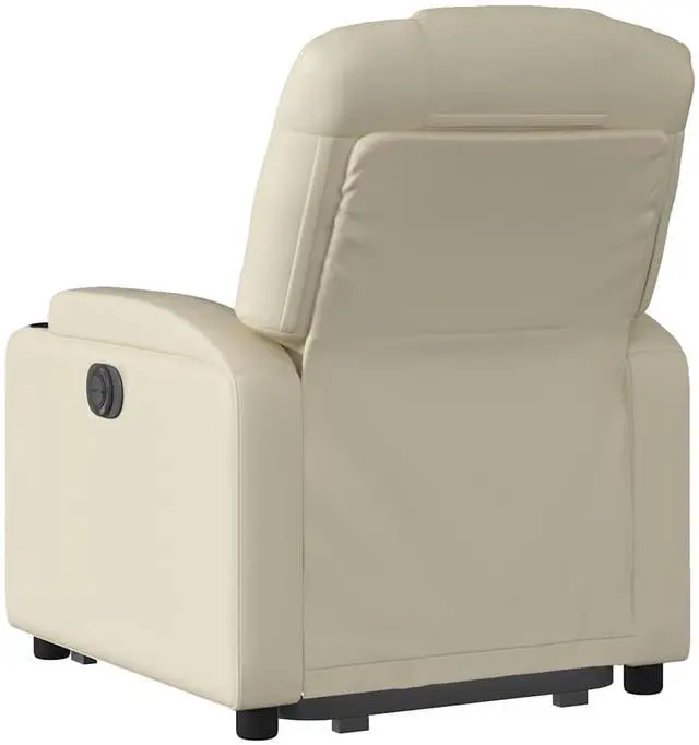 Alt view image 5 of 7 - vidaXL Stand up Recliner Chair Power Lift Reclining Armchair Cream Faux Leather