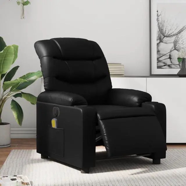 Main image of vidaXL Electric Massage Recliner Chair Black