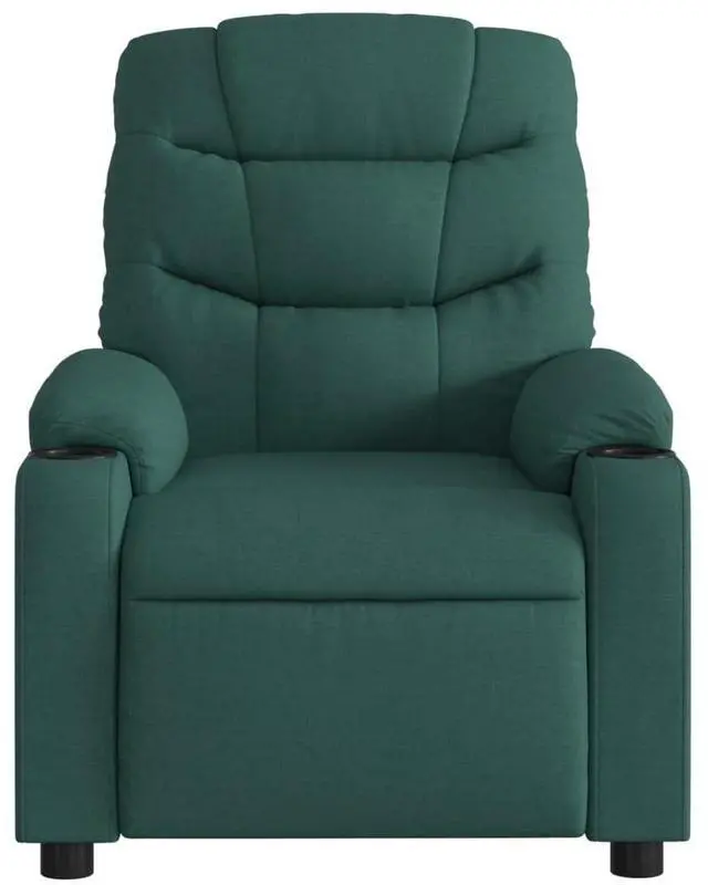 Alt view image 7 of 7 - vidaXL Massage Recliner Chair Dark green