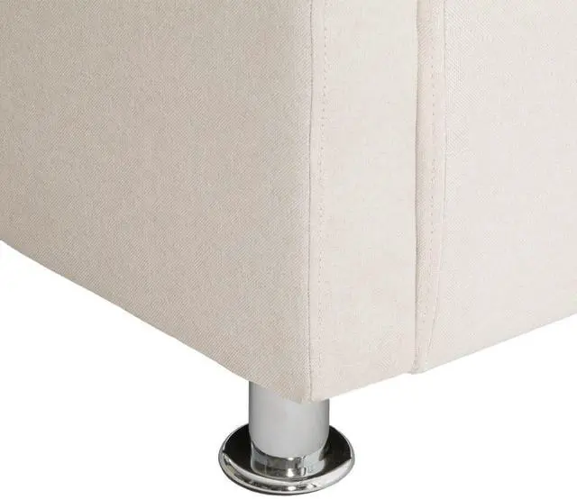 Alt view image 9 of 10 - vidaXL Cube Armchair Cream Fabric