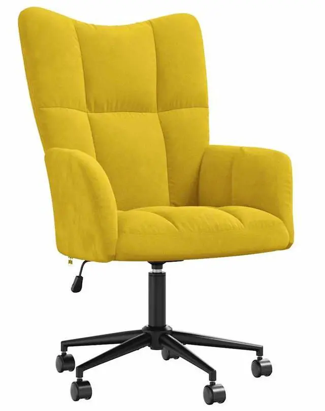 Alt view image 2 of 7 - vidaXL Relaxing Chair Accent Seating Living Room Furniture Mustard Yellow Velvet