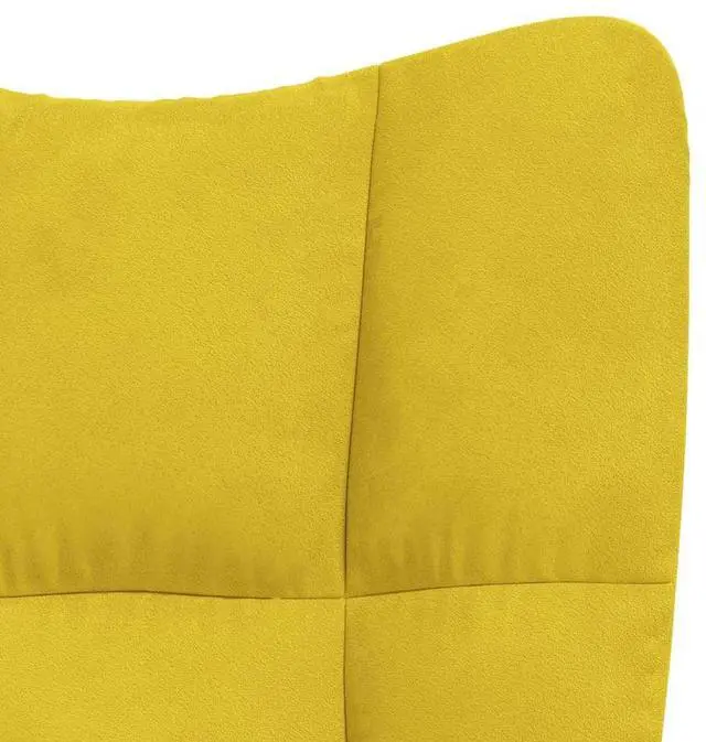 Alt view image 6 of 7 - vidaXL Relaxing Chair Accent Seating Living Room Furniture Mustard Yellow Velvet