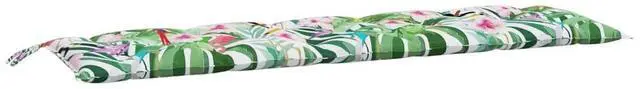 Alt view image 2 of 7 - vidaXL Garden Bench Cushion Multicolor with birds, leaves, and flowers