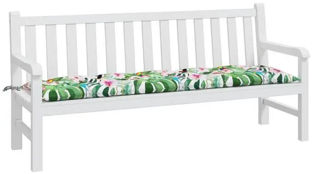 Alt view image 3 of 7 - vidaXL Garden Bench Cushion Multicolor with birds, leaves, and flowers