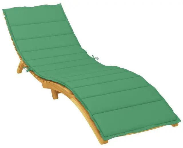 Alt view image 16 of 17 - vidaXL Sun Lounger Cushion Green 78.7" Fabric Outdoor Patio Lounge Seating Pad