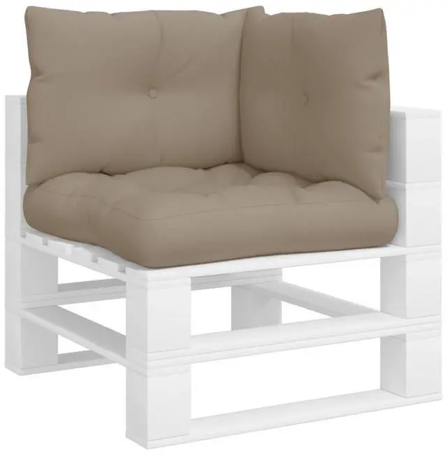 Alt view image 15 of 18 - vidaXL 3x Pallet Sofa Cushions Taupe Fabric Garden Outdoor Patio Lounge Seats