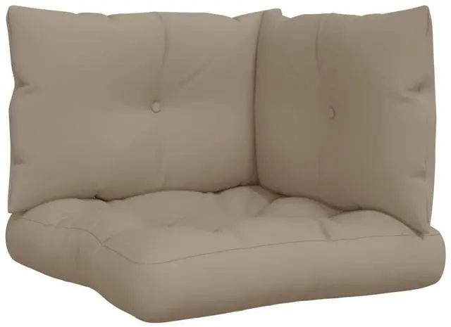 Alt view image 14 of 18 - vidaXL 3x Pallet Sofa Cushions Taupe Fabric Garden Outdoor Patio Lounge Seats