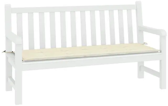 Alt view image 16 of 19 - vidaXL Garden Bench Cushion Cream 200x50x4 cm Oxford Fabric