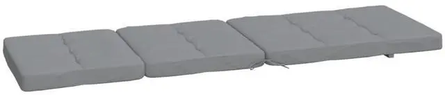Alt view image 6 of 7 - vidaXL Deck Chair Cushion Set of 2 Grey Oxford Fabric Standard