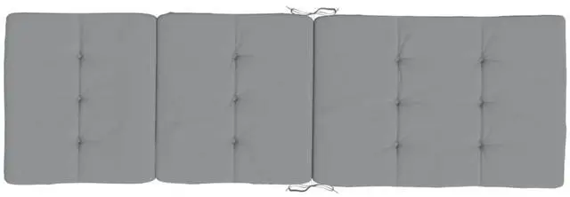 Alt view image 5 of 7 - vidaXL Deck Chair Cushion Set of 2 Grey Oxford Fabric Standard