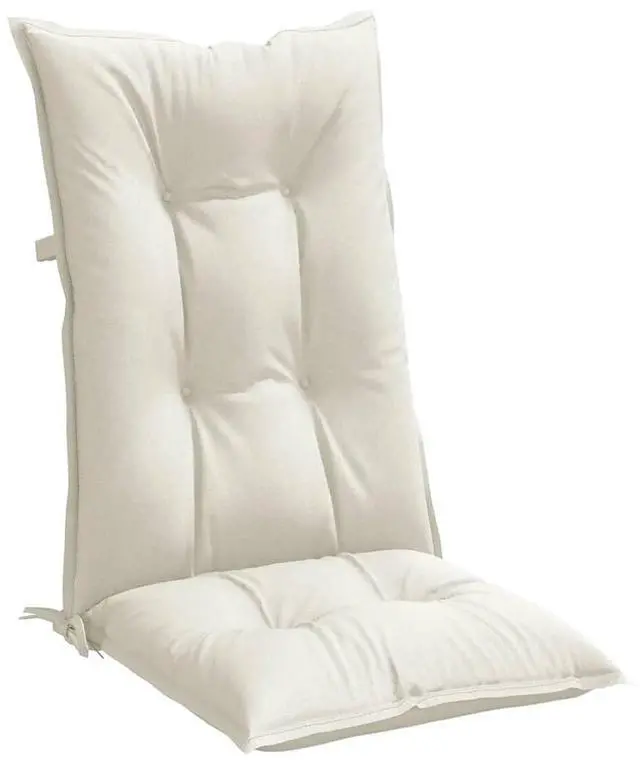 Alt view image 5 of 7 - vidaXL Highback Chair Cushion Set of 2 Melange cream Polyester