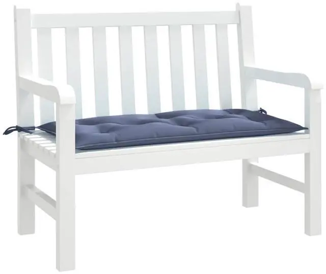 Alt view image 3 of 7 - vidaXL Garden Bench Cushion Navy Blue Oxford fabric (100% polyester)