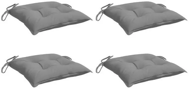 Alt view image 3 of 7 - vidaXL Chair Cushion Set of 4 Grey Oxford fabric 15.7 x 15.7 in
