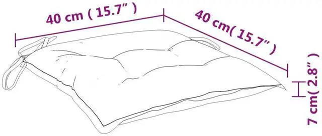 Alt view image 4 of 7 - vidaXL Chair Cushion Set of 4 Grey Oxford fabric 15.7 x 15.7 in