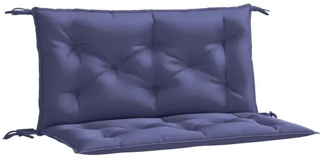 Alt view image 2 of 7 - vidaXL Garden Bench Cushion Set of 2 Navy blue
