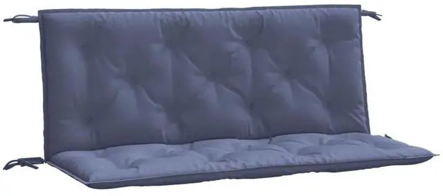 Alt view image 2 of 7 - vidaXL Garden Bench Cushion Set of 2 Navy Blue Oxford fabric