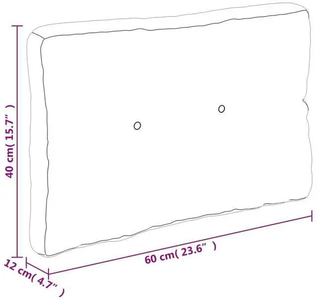 Alt view image 4 of 7 - vidaXL Pallet Cushion Outdoor Cushion Chair Pad Garden Cushion