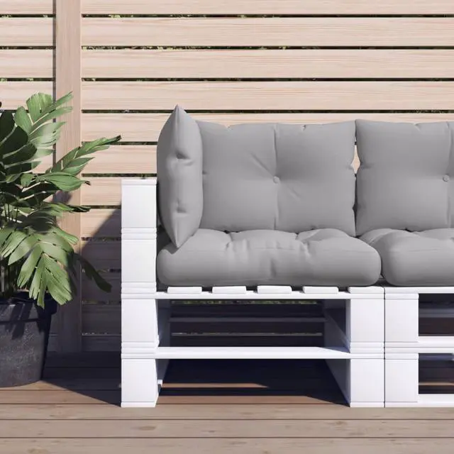 Main image of vidaXL Pallet Cushion Set of 3 Grey 100% polyester