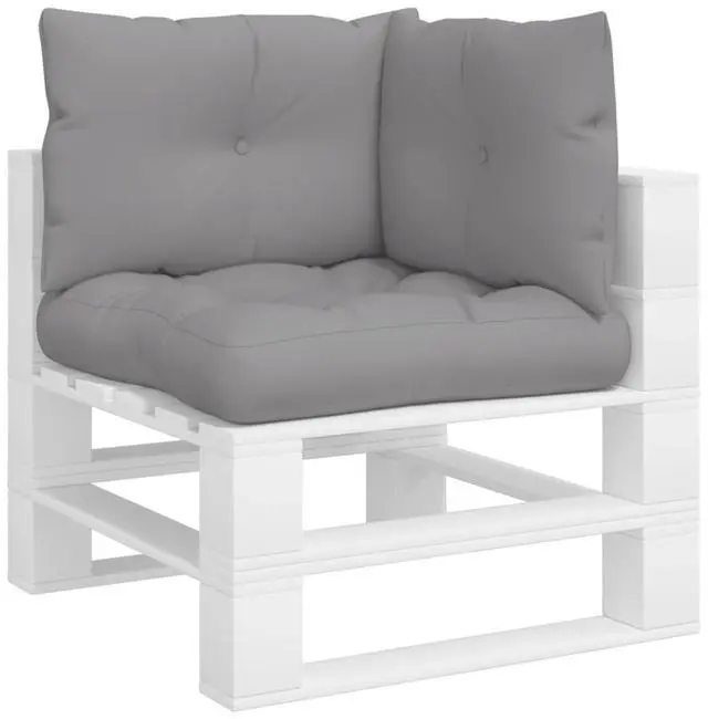 Alt view image 3 of 7 - vidaXL Pallet Cushion Set of 3 Grey 100% polyester