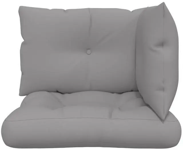 Alt view image 5 of 7 - vidaXL Pallet Cushion Set of 3 Grey 100% polyester