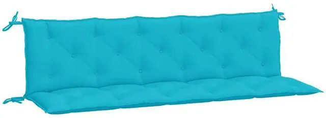 Alt view image 6 of 7 - vidaXL Indoor/Outdoor Bench Cushions 2 pcs, Patio Loveseat Cushions, Porch Swing Seat Cushions, Non-slip, Water-Repellent, Breathable, Resilient, Turquoise 70.9"x19.7"x2.8" Oxford Fabric