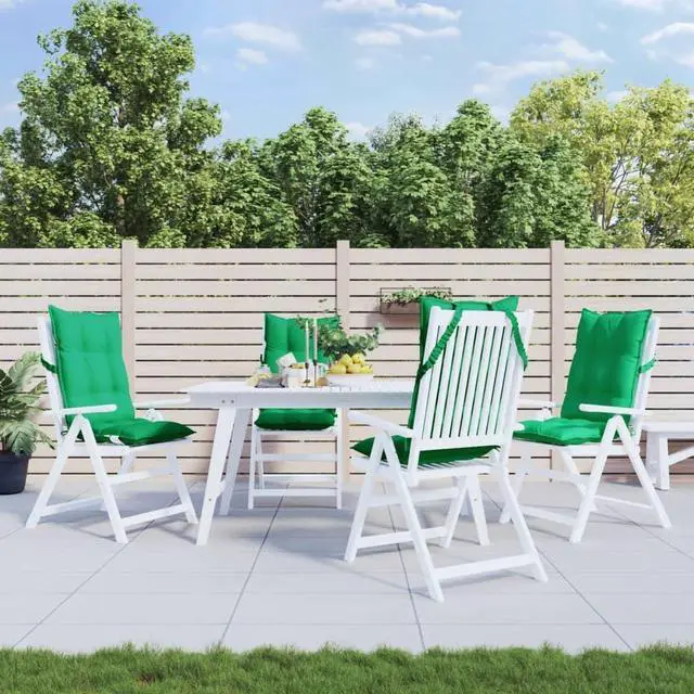 Main image of vidaXL Highback Chair Cushion Set of 4 Green