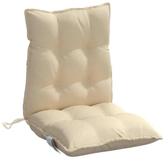 Alt view image 5 of 7 - vidaXL Lowback Chair Cushion Set of 4 Beige Oxford fabric (100% polyester)