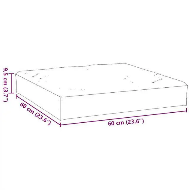 Alt view image 4 of 7 - vidaXL Pallet Cushion Melange Cream 100% Polyester 24x24 in