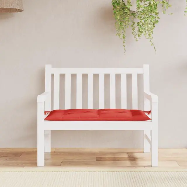 Alt view image 3 of 7 - vidaXL Garden Bench Cushion Red Oxford fabric (100% polyester) 39.4""x19.7