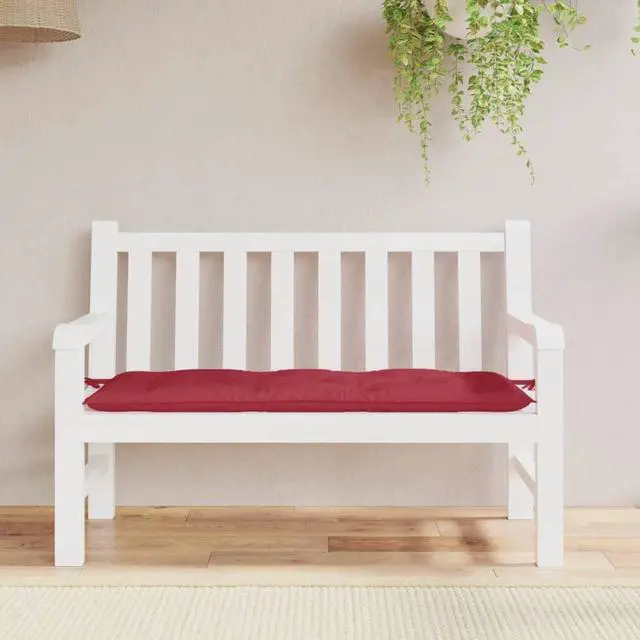 Alt view image 3 of 7 - vidaXL Garden Bench Cushion Wine red Oxford fabric (100% polyester)