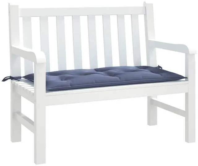 Alt view image 3 of 7 - vidaXL Garden Bench Cushion Navy Blue Oxford fabric (100% polyester)