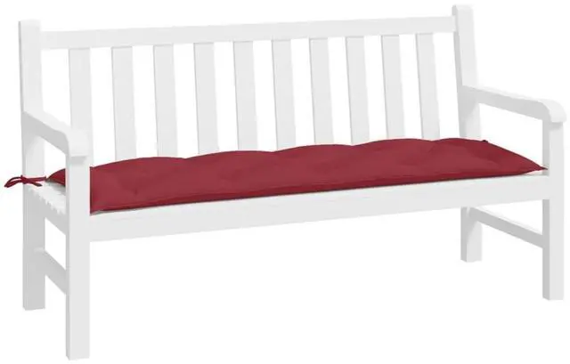 Alt view image 3 of 7 - vidaXL Garden Bench Cushion Wine red Oxford fabric (100% polyester)