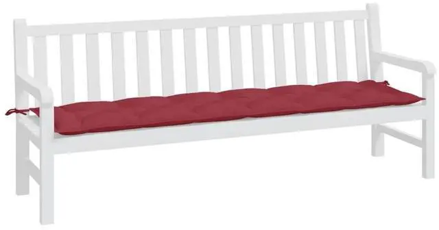 Alt view image 3 of 7 - vidaXL Garden Bench Cushion Wine Red Oxford fabric (100% polyester)